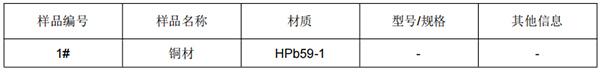 铜材成分分析