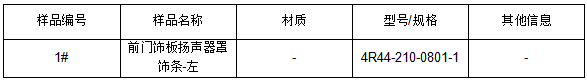 汽车扬声器罩饰条的镀层厚度检测 汽车扬声器罩饰条的镀层厚度检测