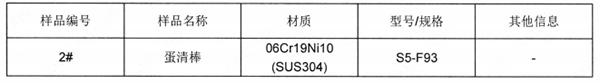 不锈钢蛋清棒SUS304成分分析