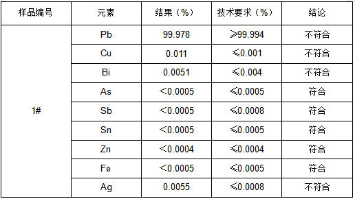 铅锭金属材料成分分析 铅锭金属材料成分分析
