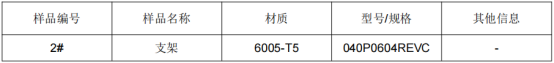铝合金支架成分分析