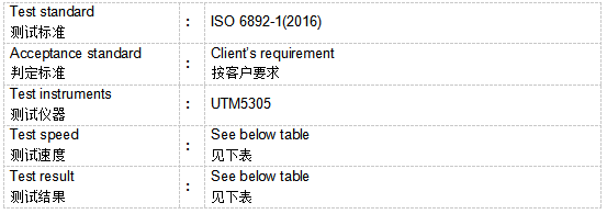 0610试模材料成分分析-拉伸测试 0610试模材料成分分析-拉伸测试