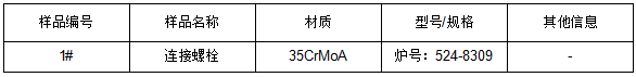 35CrMoA连接螺栓成分分析 35CrMoA连接螺栓成分分析