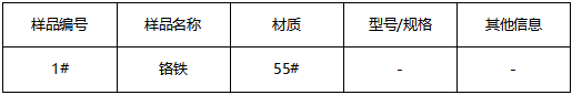 55#铬元素成分分析 55#铬元素成分分析