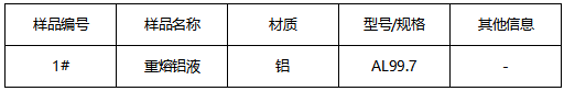 重熔铝液成分分析 重熔铝液成分分析