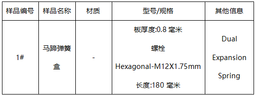 马蹄弹簧盒成分分析 马蹄弹簧盒成分分析