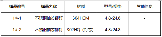 不锈钢抽芯铆钉成分分析 不锈钢抽芯铆钉成分分析