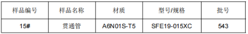 轻轨管通管铝合金成分分析
