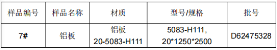 铝板成分分析标准