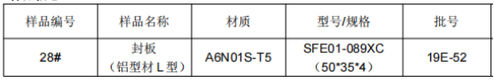 轻轨封板L型铝型材成分分析