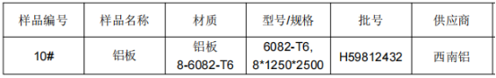 西南铝板成分分析 西南铝板成分分析