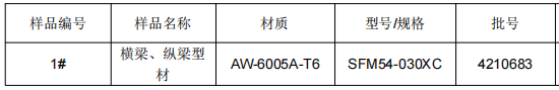 纵梁横梁铝型材成分检测