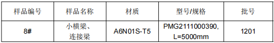 高铁连接梁铝合金成分分析