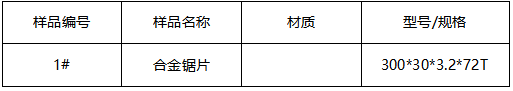 合金锯片成分分析 合金锯片成分分析