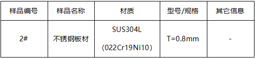 不锈钢304L板材成分分析