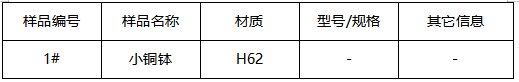 小铜钵成分分析 小铜钵成分分析