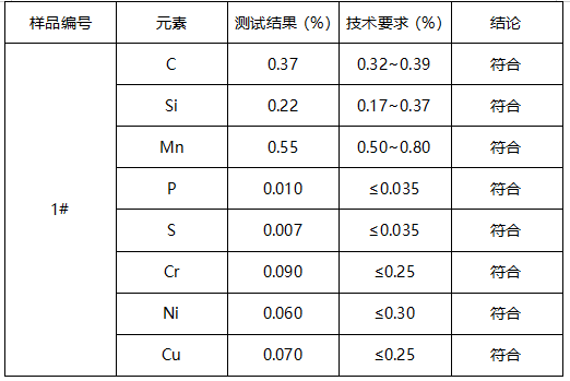 驱动装置轴35#金属牌号鉴定 驱动装置轴35#金属牌号鉴定