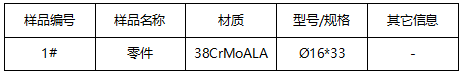 氮化零件成分分析-牌号鉴定 氮化零件成分分析-牌号鉴定