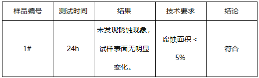 包圆长脚端子中性盐雾测试